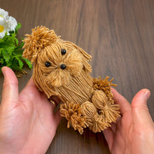 DIY Yarn Dog Pattern, Easy Yarn Craft Tutorial for Adorable Handmade Dog Decoration Figures, Great Gift Idea for Crafters