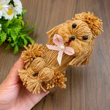 DIY Yarn Dog Pattern, Easy Yarn Craft Tutorial for Adorable Handmade Dog Decoration Figures, Great Gift Idea for Crafters