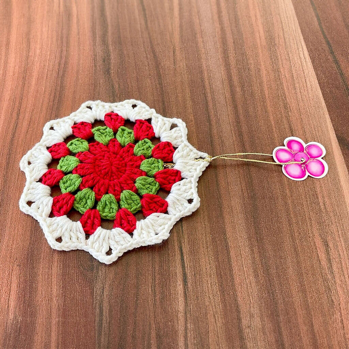 Xmas Crochet Coasters Pattern - Easy Christmas Doily Coasters for Beginners - Hand Trendy