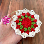 Xmas Crochet Coasters Pattern - Easy Christmas Doily Coasters for Beginners - Hand Trendy