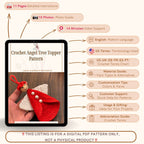 Crochet Angel Tree Topper Pattern | PDF Only - DIY Christmas Table Decoration - Hand Trendy