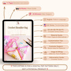 Pastel Flower Crochet Bag PDF Pattern– Colorful Yarn Purse Design - Hand Trendy