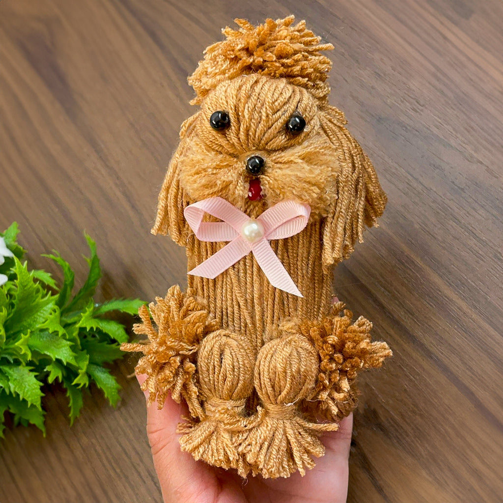DIY Yarn Dog Pattern - Easy Craft Tutorial - Great Gift Idea for Crafters - Hand Trendy