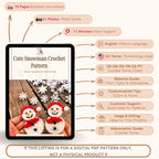 Cute Snowman Crochet Pattern Guide - Cute Amigurumi Snowman Tutorial for DIY Holiday Gift - Hand Trendy