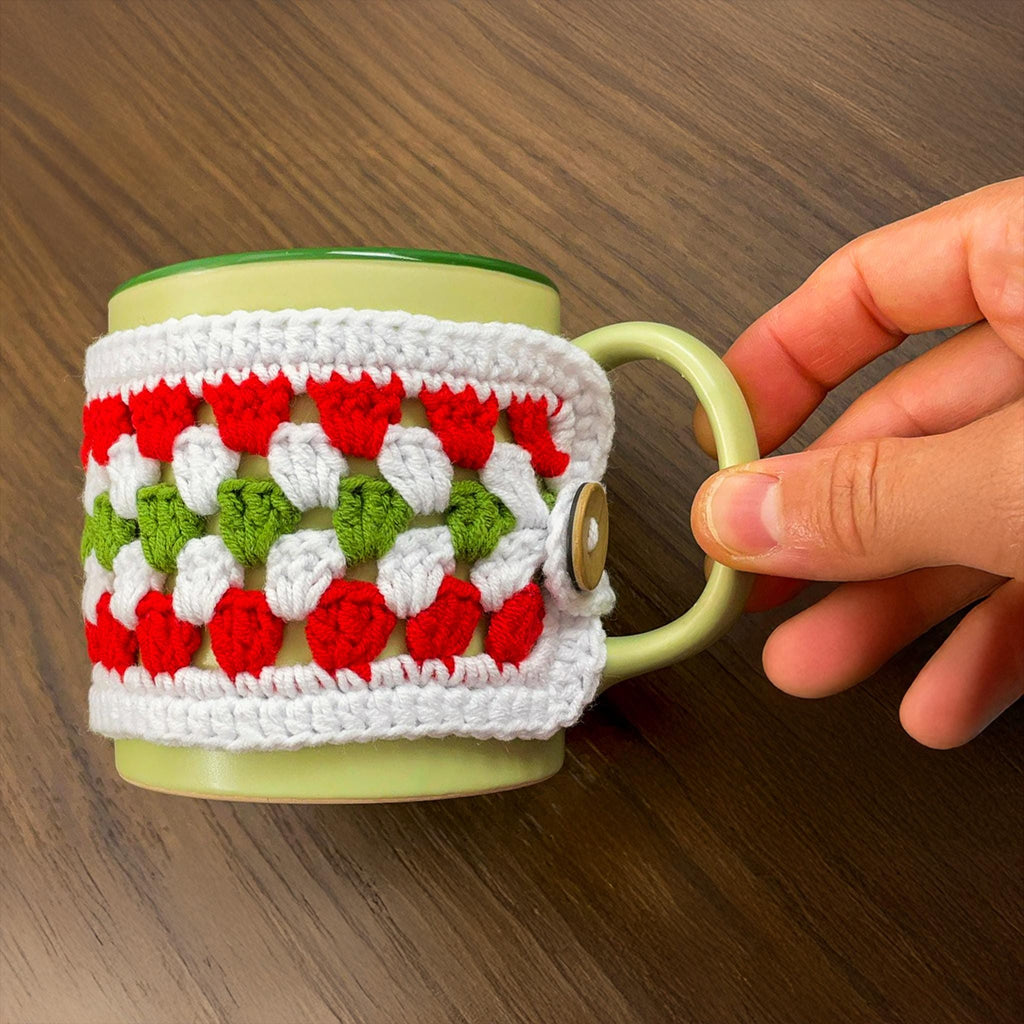 Christmas Crochet Mug Cozy Pattern PDF - Crochet Cup Sleeve Tutorial - Hand Trendy