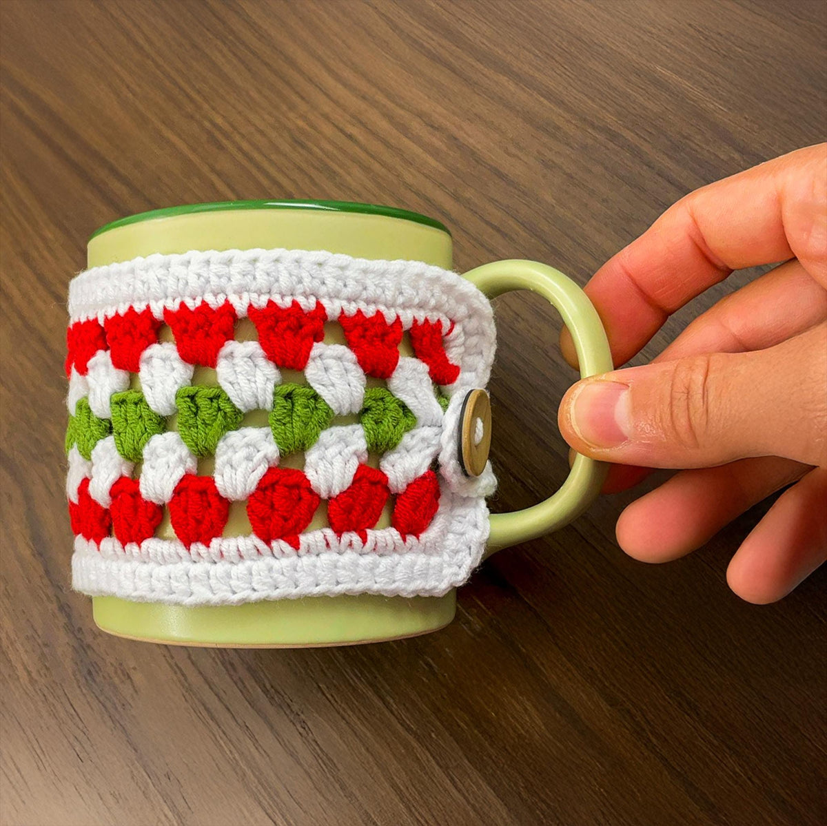 Christmas Crochet Mug Cozy Pattern PDF - Crochet Cup Sleeve Tutorial - Hand Trendy