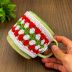 Christmas Crochet Mug Cozy Pattern PDF - Crochet Cup Sleeve Tutorial - Hand Trendy