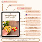 Emoji Crochet Heart Pattern - PDF Tutorial - Perfect DIY Gift Idea for Crocheting Enthusiasts - Hand Trendy