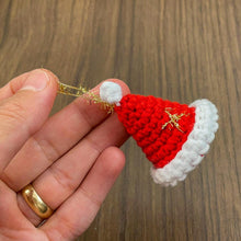 Handmade crochet Santa hat ornament pattern, beginner-friendly Christmas tree decoration DIY, red and white crochet holiday decor, PDF tutorial