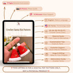 Adorable Crochet Santa Hat Pattern PDF - Instant Download for Christmas Crochet PDF pattern - Hand Trendy