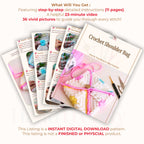 Pastel Flower Crochet Bag PDF Pattern– Colorful Yarn Purse Design - Hand Trendy