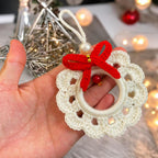 Easy Crochet Wreath Ornament Pattern PDF - Easy Crochet Holiday Decor PDF - Hand Trendy
