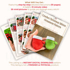 Crochet Christmas Mitten Ornament Pattern, DIY Holiday Amigurumi Decoration, Red Festive Crochet Gift Tutorial PDF - Hand Trendy