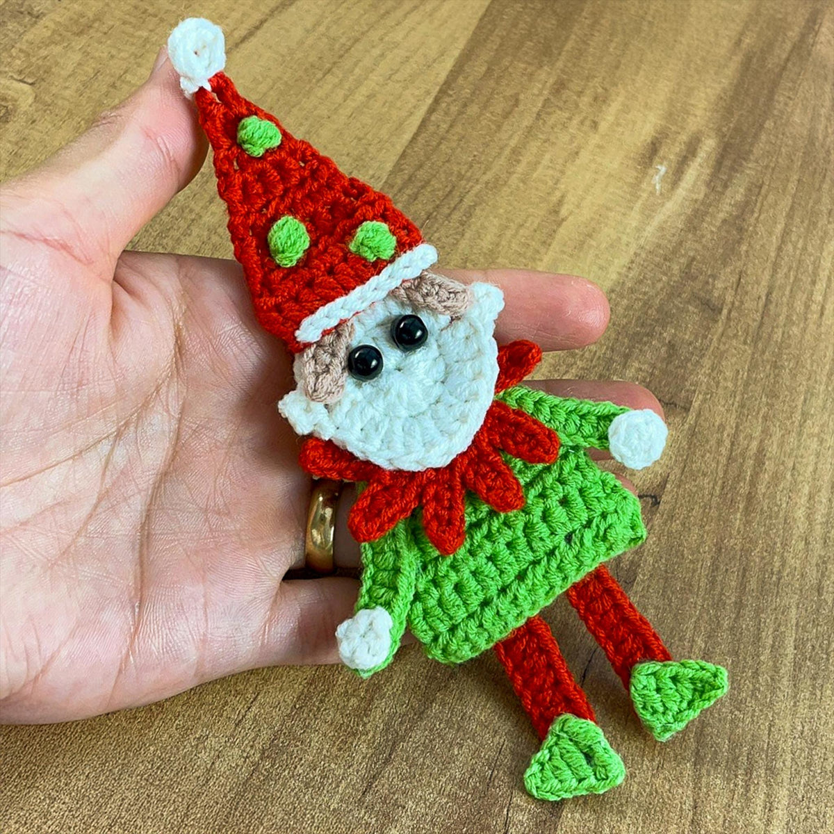 Christmas Elf Crochet PDF - Amigurumi Ornament - DIY Christmas Tree Decoration - Hand Trendy