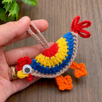 Crochet Chicken Keychain Pattern PDF | DIY Amigurumi | Colorful Crochet Chicken Keychain Pattern PDF - Hand Trendy
