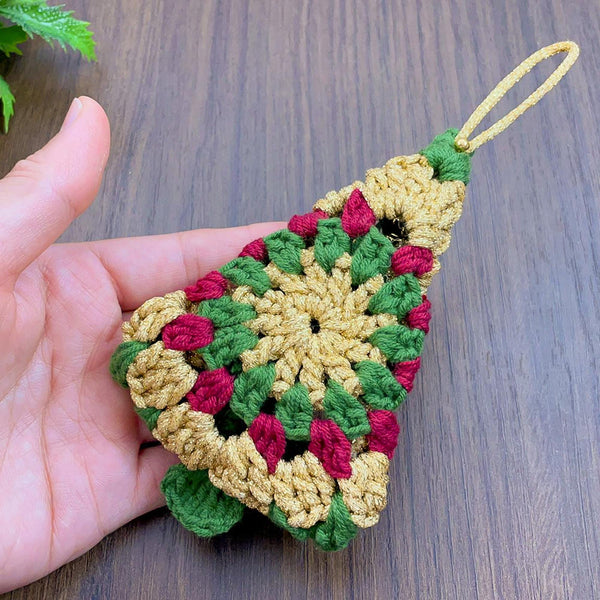 Crochet Granny Square Christmas Tree Ornament Pattern PDF: A Vintage-Inspired Design for Holiday Decor and Perfect DIY Gifts