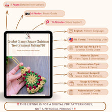 Crochet Granny Square Christmas Tree Ornament Pattern PDF: A Vintage-Inspired Design for Holiday Decor and Perfect DIY Gifts