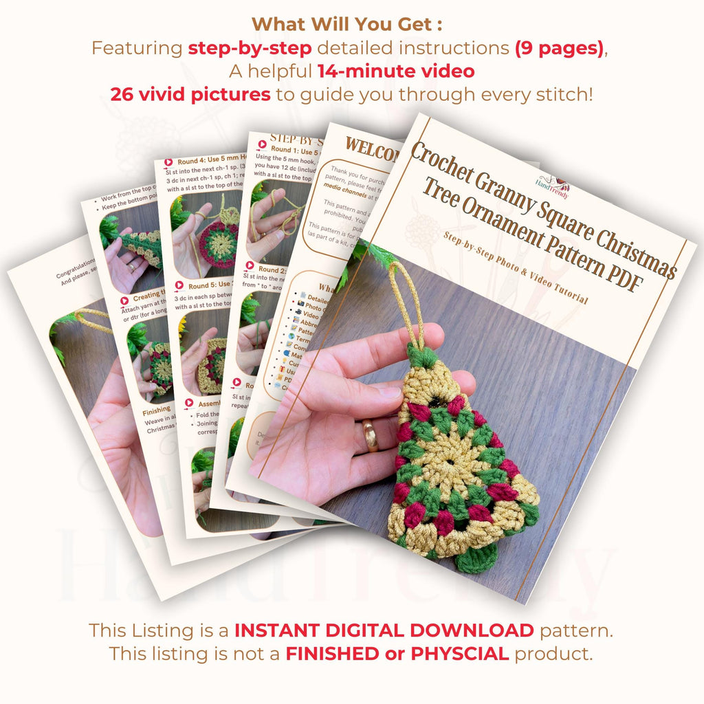 Crochet Christmas Ornament Pattern PDF - Vintage - Inspired Crochet Ornament Pattern for Holiday Decor - Hand Trendy