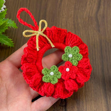 Crochet Ruffled Flower Wreath Pattern, DIY Red Christmas Ornament PDF, Handmade Festive Décor Tutorial, Beginner Holiday Craft Project