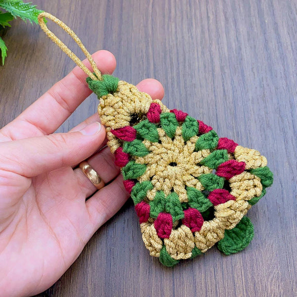 Crochet Granny Square Christmas Tree Ornament Pattern PDF: A Vintage-Inspired Design for Holiday Decor and Perfect DIY Gifts