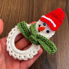 Snowman Wreath Crochet Pattern, Christmas Ornament PDF Tutorial, DIY Holiday Décor, Beginner-Friendly Festive Craft, Handmade Decoration