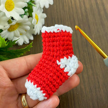 Crochet Mini Christmas Stockings PDF Pattern, DIY Holiday Ornaments, Handmade Festive Stocking Decorations, Cute Crochet Gift Bag Design