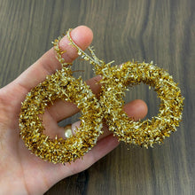 Gold Tinsel Wreath Crochet Pattern, DIY Festive Ornament PDF, Handmade Christmas Décor Tutorial, Beginner Holiday Craft Project
