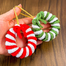 Candy Cane Wreath Crochet Pattern, Christmas Ornament PDF, DIY Holiday Wreath Tutorial, Beginner Friendly Crochet, Handmade Décor Idea