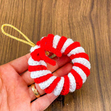 Candy Cane Wreath Crochet Pattern, Christmas Ornament PDF, DIY Holiday Wreath Tutorial, Beginner Friendly Crochet, Handmade Décor Idea