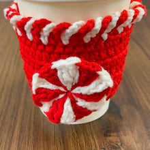 Christmas Crochet Cup Cozy PDF Pattern, Peppermint Coffee Sleeve Tutorial, DIY Cup Cover, Handmade Holiday Crochet Pattern