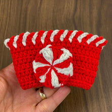 Christmas Crochet Cup Cozy PDF Pattern, Peppermint Coffee Sleeve Tutorial, DIY Cup Cover, Handmade Holiday Crochet Pattern