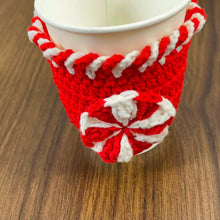 Christmas Crochet Cup Cozy PDF Pattern, Peppermint Coffee Sleeve Tutorial, DIY Cup Cover, Handmade Holiday Crochet Pattern