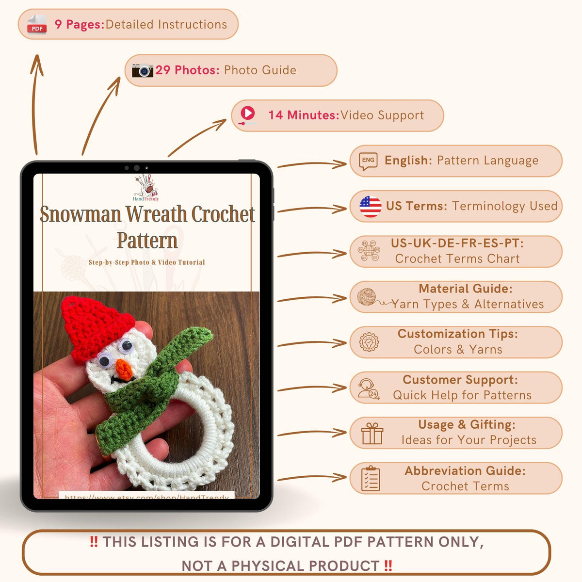 Crochet Christmas Tree Pattern - DIY Decor - Beginner - Friendly Amigurumi Decor - Hand Trendy