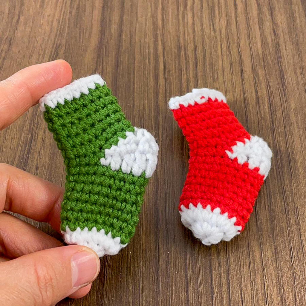 Cute Crochet Christmas Stockings PDF Pattern - DIY Holiday Ornaments - Hand Trendy