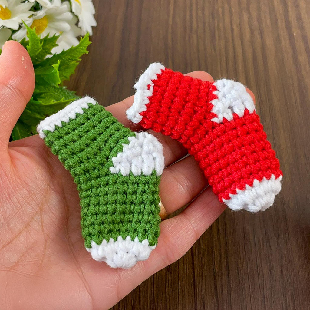 Cute Crochet Christmas Stockings PDF Pattern - DIY Holiday Ornaments - Hand Trendy