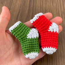 Crochet Mini Christmas Stockings PDF Pattern, DIY Holiday Ornaments, Handmade Festive Stocking Decorations, Cute Crochet Gift Bag Design