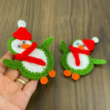 Crochet Penguin Ornament PDF Pattern, DIY Christmas Penguin Decoration, Handmade Festive Penguin Applique, Holiday Crochet Design