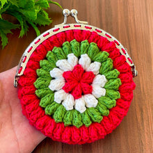Crochet Flower Coin Purse PDF Pattern, Small Floral Crochet Pouch, Handmade Wallet Design, Christmas Crochet Bag PDF, Instant Download