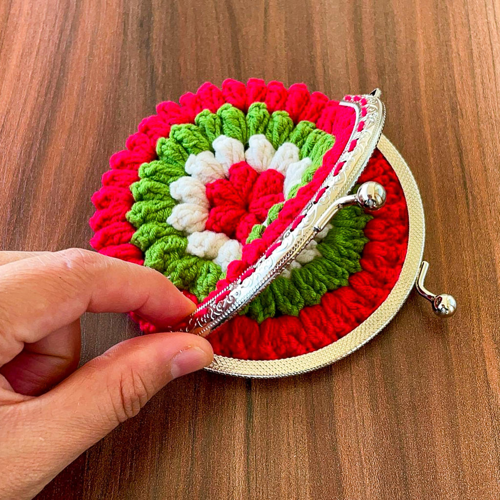 Crochet Flower Coin Purse Pattern PDF - Small Floral Crochet Pouch - Hand Trendy