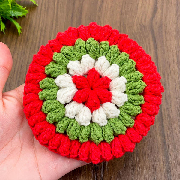 Flower Scrubby Crochet Pattern, Festive DIY Decorative Scrubby for Eco-Friendly Christmas Gift, Easy Beginner PDF Tutorial