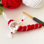 Crochet Santa Caterpillar Pattern - Festive DIY - Adorable Christmas DIY Ornament Gift for Beginners - Hand Trendy