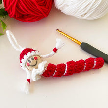 Crochet Santa Caterpillar, Digital Holiday Crochet Pattern for Decor, Adorable Christmas DIY Ornament Gift for Beginners