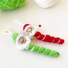 Crochet Santa Caterpillar, Digital Holiday Crochet Pattern for Decor, Adorable Christmas DIY Ornament Gift for Beginners