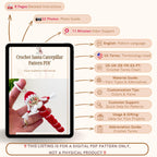 Crochet Santa Caterpillar Pattern - Festive DIY - Adorable Christmas DIY Ornament Gift for Beginners - Hand Trendy