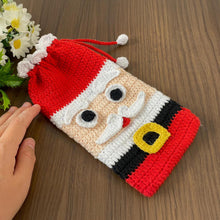 Crochet Santa Bag, Multi-Purpose Crochet Pouch, Perfect DIY Holiday Bottle Cover Gift, Fun Festive Accessory