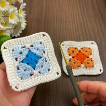 Floral Granny Square Crochet Pattern PDF