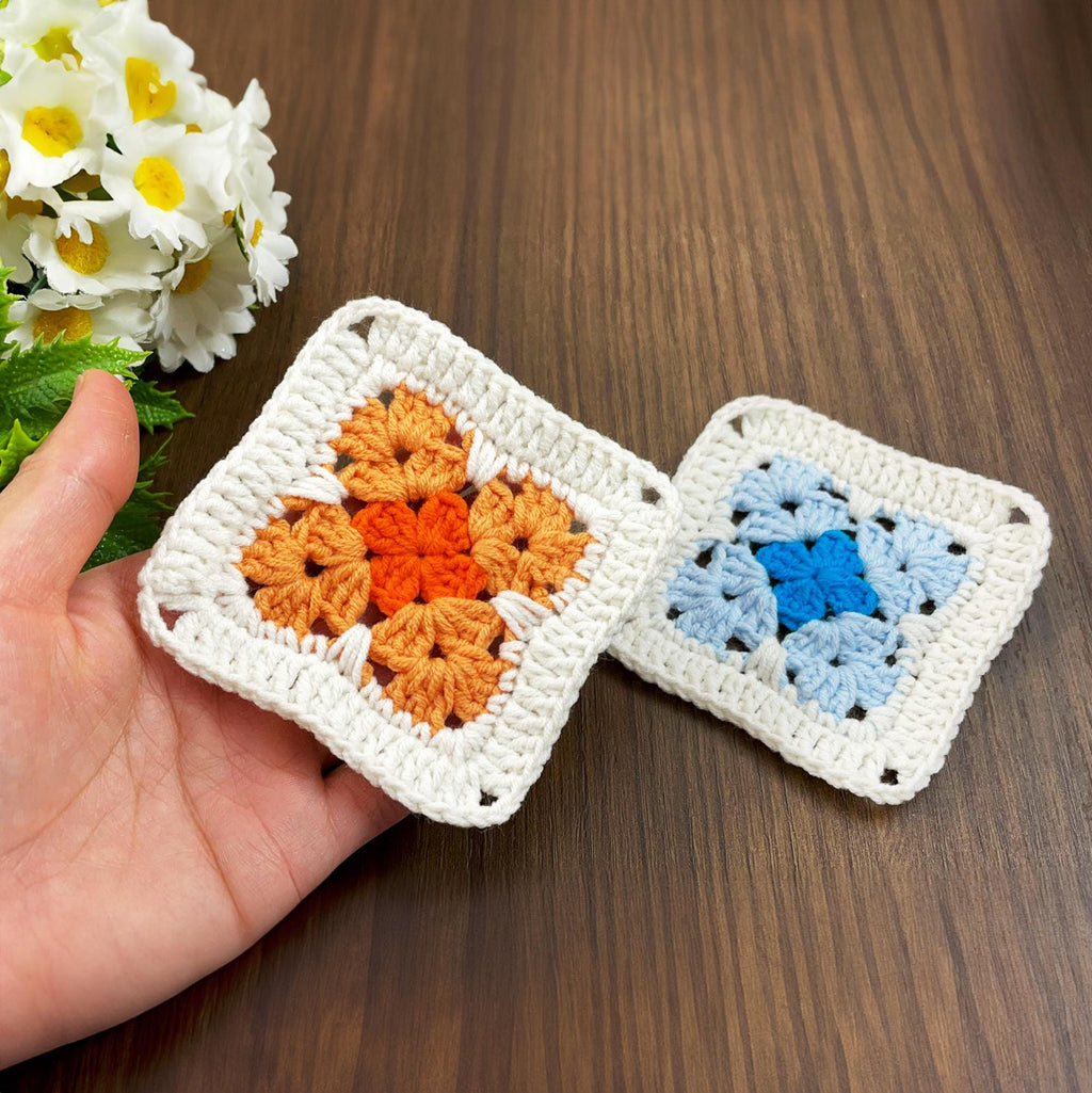 Floral Granny Square PDF Pattern - Flower Motif Tutorial for Beginners - Hand Trendy