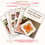 Floral Granny Square PDF Pattern - Flower Motif Tutorial for Beginners - Hand Trendy