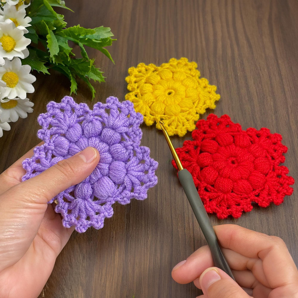 Vintage Crochet Rosette Pattern PDF - Vintage - Inspired Floral Tutorial - Hand Trendy