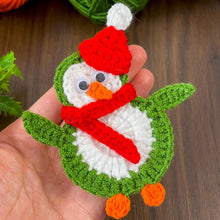 Crochet Penguin Ornament PDF Pattern, DIY Christmas Penguin Decoration, Handmade Festive Penguin Applique, Holiday Crochet Design